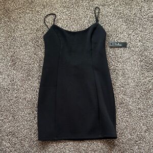 Lulu's Black Spaghetti Strap Mini Dress